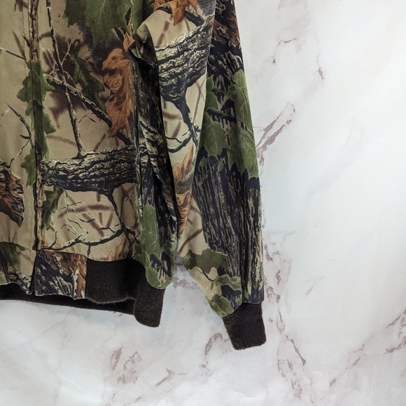 Vintage Woolrich Jacket Men Large Camo Coat Woodland Realtree Fleece Rare - Picture 4 of 12